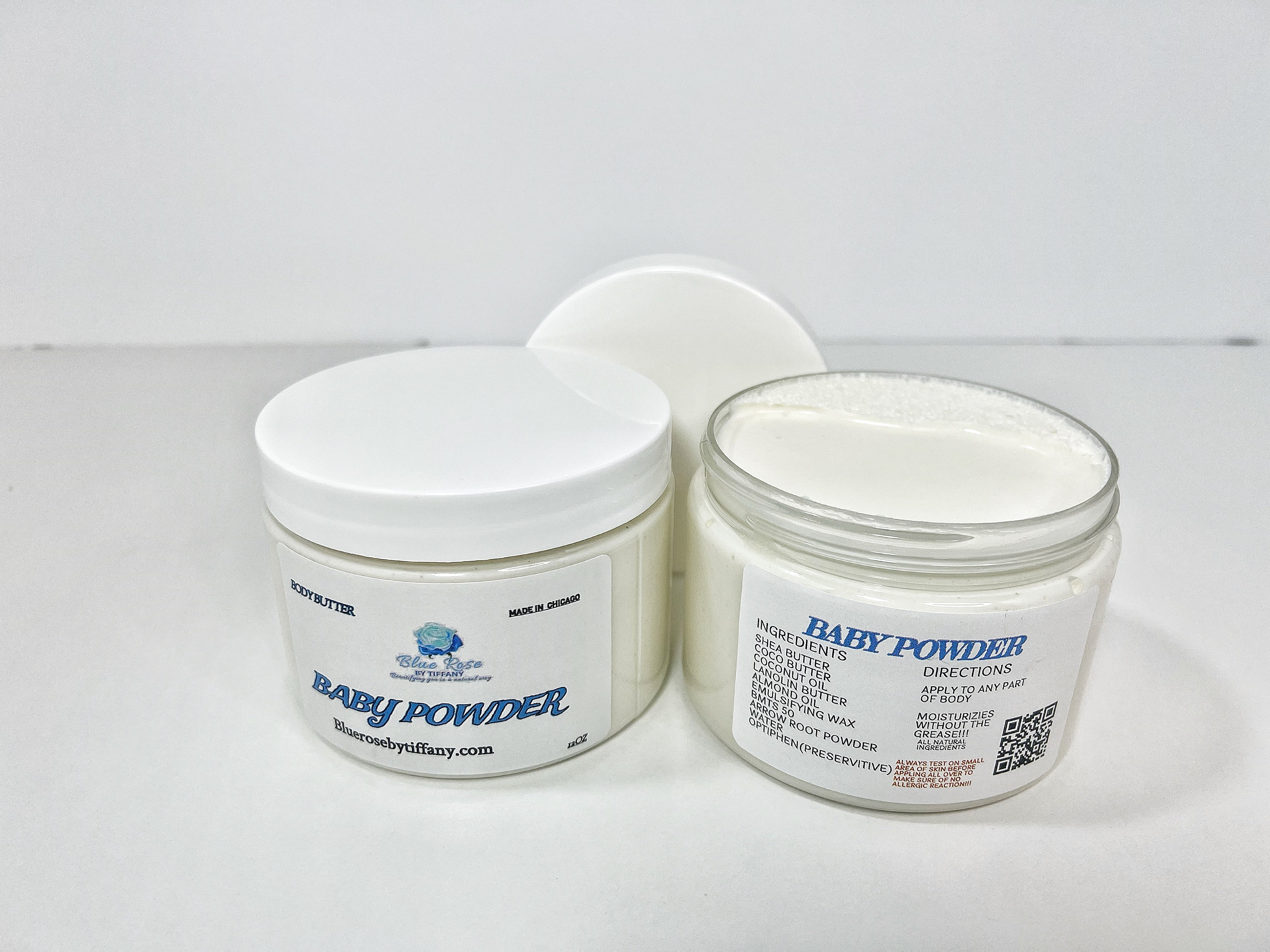 BABY POWDER WHIPPED BODY BUTTER 12oz – Blue Rose by Tiffany